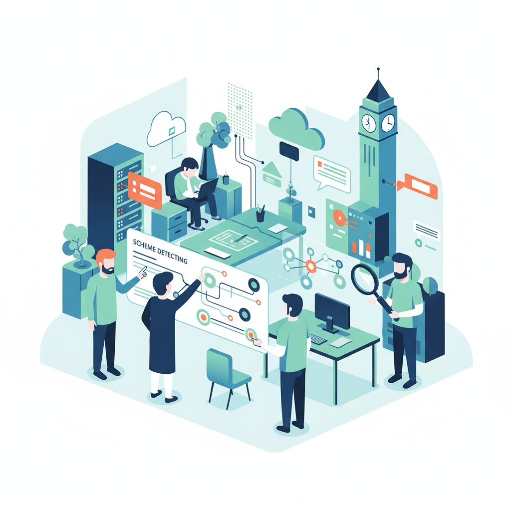Financial fraud schemes illustration